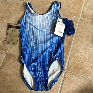 Blue wintering Simone biles gymnastics leotard